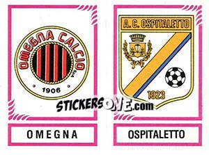 Sticker Scudetto Omegna / Ospitaletto - Calciatori 1982-1983 n. 579 - Panini