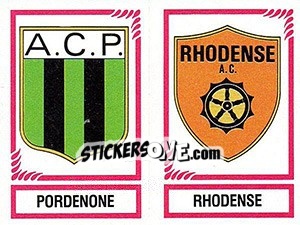 Sticker Scudetto Pordenone / Rhodense - Calciatori 1982-1983 - Panini