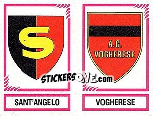 Sticker Scudetto Sant'Angelo / Vogherese - Calciatori 1982-1983 - Panini