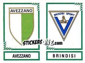 Sticker Scudetto Avezzano / Brindisi - Calciatori 1982-1983 n. 583 - Panini