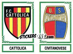 Sticker Scudetto Cattolica / Civitanovese - Calciatori 1982-1983 n. 584 - Panini