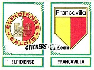 Cromo Scudetto Elpidiense / Francavilla - Calciatori 1982-1983 - Panini