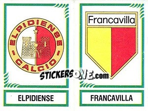 Sticker Scudetto Elpidiense / Francavilla - Calciatori 1982-1983 n. 585 - Panini