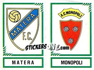 Sticker Scudetto Matera / Monopoli - Calciatori 1982-1983 - Panini