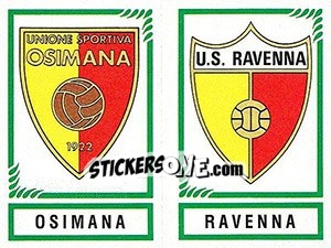 Figurina Scudetto Osimana / Ravenna - Calciatori 1982-1983 - Panini