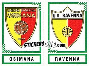 Sticker Scudetto Osimana / Ravenna - Calciatori 1982-1983 n. 590 - Panini