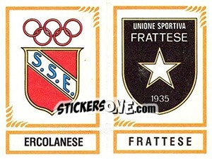 Sticker Scudetto Ercolanese / Frattese - Calciatori 1982-1983 n. 594 - Panini