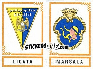 Sticker Scudetto Licata / Marsala - Calciatori 1982-1983 n. 597 - Panini