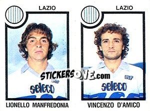 Cromo Lionello Manfredonia / Vincenzo A'Amico - Calciatori 1982-1983 - Panini