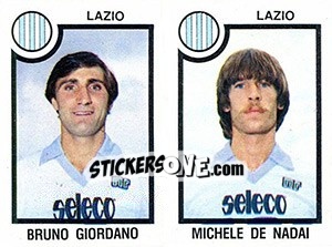 Figurina Bruni Giordano / Michele De Nadai - Calciatori 1982-1983 - Panini