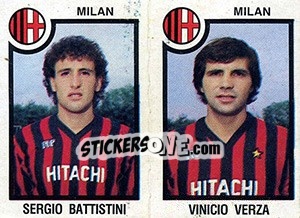 Cromo Sergio Battistini / Vinicio Verza - Calciatori 1982-1983 - Panini