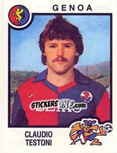 Sticker Claudio Testoni - Calciatori 1982-1983 n. 119 - Panini