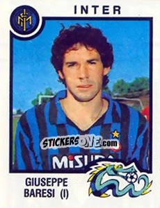 Sticker Giuseppe Baresi - Calciatori 1982-1983 - Panini