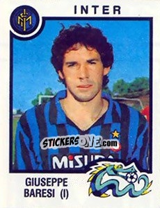 Sticker Giuseppe Baresi - Calciatori 1982-1983 n. 150 - Panini