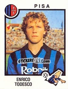 Sticker Enrico Todesco - Calciatori 1982-1983 n. 204 - Panini
