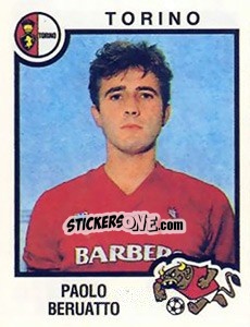 Sticker Paolo Beruatto - Calciatori 1982-1983 n. 252 - Panini