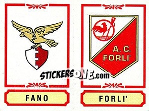 Sticker Scudetto Fano / Forli' - Calciatori 1982-1983 n. 378 - Panini