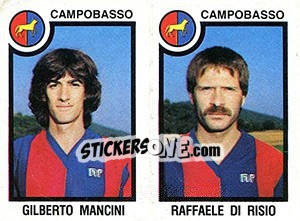 Cromo Gilberto Mancini / Raffaele Di Risio - Calciatori 1982-1983 - Panini