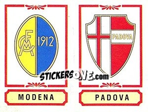 Sticker Scudetto Modena / Padova - Calciatori 1982-1983 n. 400 - Panini