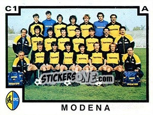 Figurina Squadra Modena - Calciatori 1982-1983 - Panini