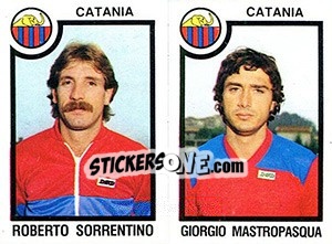 Sticker Roberto Sorrentino / Giorgio Mastropasqua - Calciatori 1982-1983 n. 405 - Panini