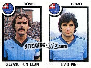 Sticker Silvano Fontolan / Livio Pin - Calciatori 1982-1983 - Panini