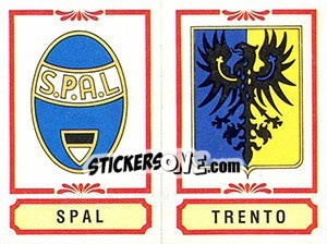 Sticker Scudetto Spal / Trento - Calciatori 1982-1983 n. 444 - Panini