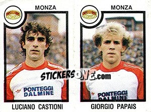 Sticker Luciano Castioni / Giorgio Papais - Calciatori 1982-1983 - Panini