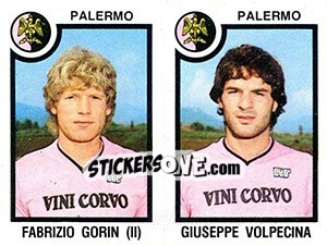 Cromo Fabrizio Gorin / Giuseppe Volpecina - Calciatori 1982-1983 - Panini