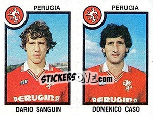 Sticker Dario Sanguin / Domenico Caso - Calciatori 1982-1983 n. 515 - Panini