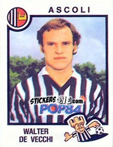 Figurina Walter De Vecchi - Calciatori 1982-1983 - Panini