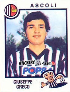 Cromo Giuseppe Greco - Calciatori 1982-1983 - Panini