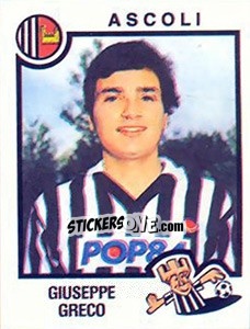 Sticker Giuseppe Greco - Calciatori 1982-1983 n. 9 - Panini