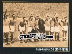 Sticker Italia-Austria 2-1 (15-8-1936) - Superalbum In Azzurro n. 41 - Panini