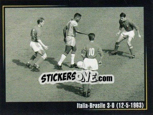 Sticker Italia-Brasile 3-0 (12-5-1963) - Superalbum In Azzurro n. 42 - Panini