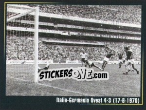 Sticker Italia-Germania Ovest 4-3 (17-6-1970) - Superalbum In Azzurro n. 44 - Panini