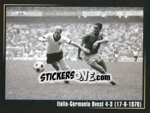 Sticker Italia-Germania Ovest 4-3 (17-6-1970) - Superalbum In Azzurro n. 45 - Panini