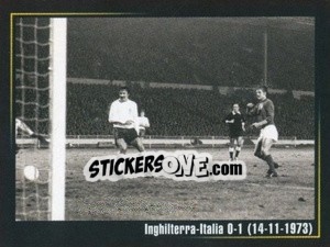 Sticker Inghilterra-Italia 0-1 (14-11-1973) - Superalbum In Azzurro n. 48 - Panini