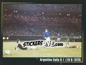 Sticker Argentina-Italia 0-1 (10-6-1978) - Superalbum In Azzurro n. 49 - Panini