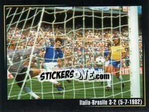 Sticker Italia-Brasile 3-2 (5-7-1982) - Superalbum In Azzurro n. 51 - Panini
