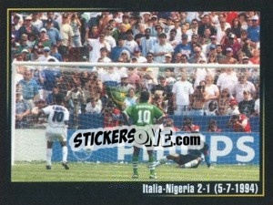 Sticker Italia-Nigeria 2-1 (5-7-1994) - Superalbum In Azzurro n. 54 - Panini