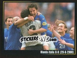Sticker Olanda-Italia 0-0 (29-6-2000) - Superalbum In Azzurro n. 57 - Panini