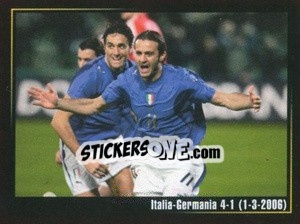 Sticker Italia-Germania 4-1 (1-3-2006) - Superalbum In Azzurro n. 61 - Panini
