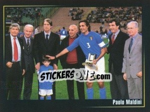 Sticker Paolo Maldini - Superalbum In Azzurro n. 64 - Panini