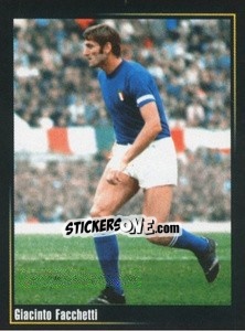 Sticker Giacinto Facchetti - Superalbum In Azzurro n. 67 - Panini
