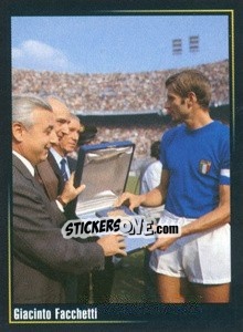 Sticker Giacinto Facchetti - Superalbum In Azzurro n. 68 - Panini