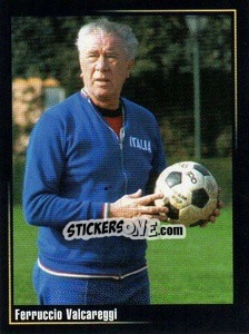 Sticker Ferruccio Valcareggi - Superalbum In Azzurro n. 133 - Panini