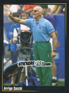 Cromo Arrigo Sacchi - Superalbum In Azzurro n. 136 - Panini