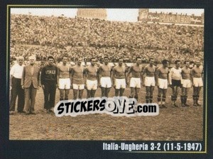 Sticker Italia-Ungheria 3-2 (11-5-1947) - Superalbum In Azzurro n. 172 - Panini