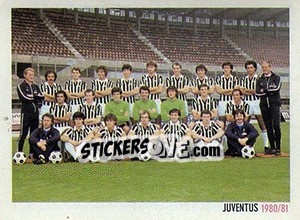 Figurina Juventus 1980/81 - Superalbum. Storia e miti del calcio italiano - Panini